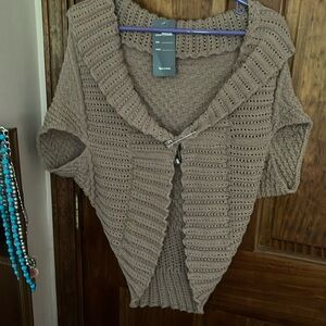 Venice Blue knit shrug